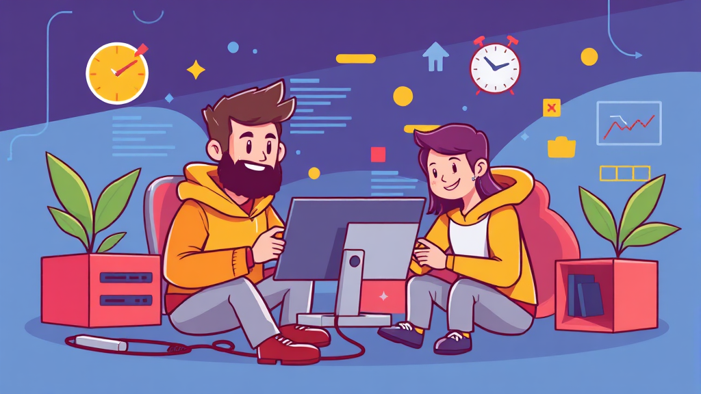 바이브 코딩의 핵심: 게임처럼 실력을 뽐내다 (cartoon 스타일)