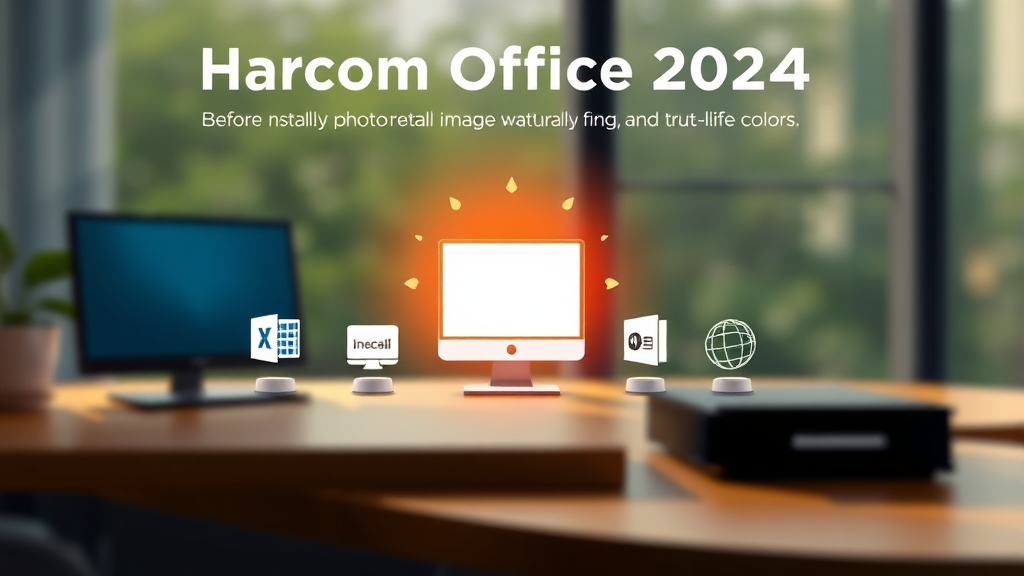 한컴오피스 2024 설치 전 필수 확인 사항 (realistic 스타일)