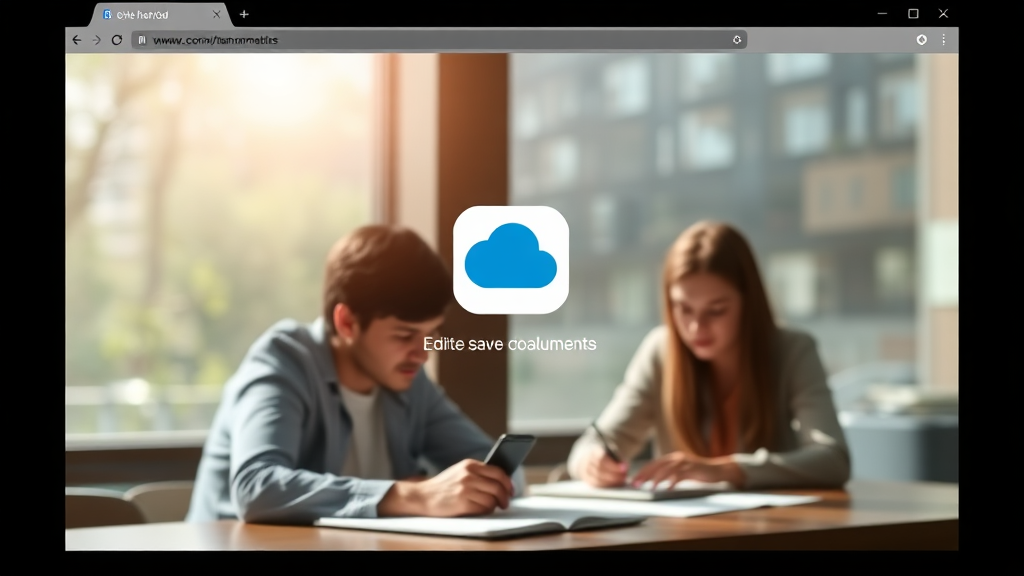 한컴독스 활용: 웹 기반 한글 사용법 알아보기 (realistic 스타일)