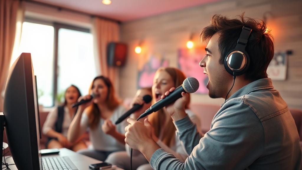 컴퓨터 노래방 프로그램이란 무엇인가요? (realistic 스타일)