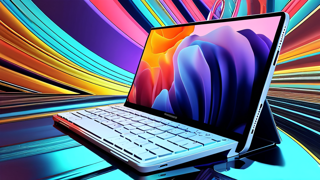 키보드 연결, 컴퓨터처럼 빠른 타이핑 경험 (illustration 스타일)