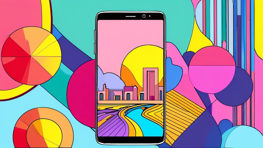 삼성 덱스: 스마트폰과 PC의 경계를 허물다 (cartoon 스타일)