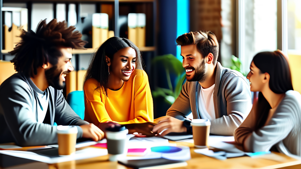 팀 협업의 중심: 노션으로 정보 공유 및 소통 강화 (realistic 스타일)