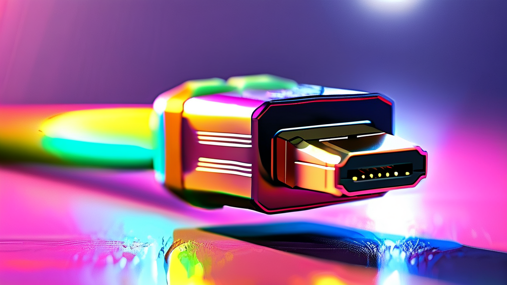 HDMI 광케이블의 핵심 기능과 장점 (realistic 스타일)