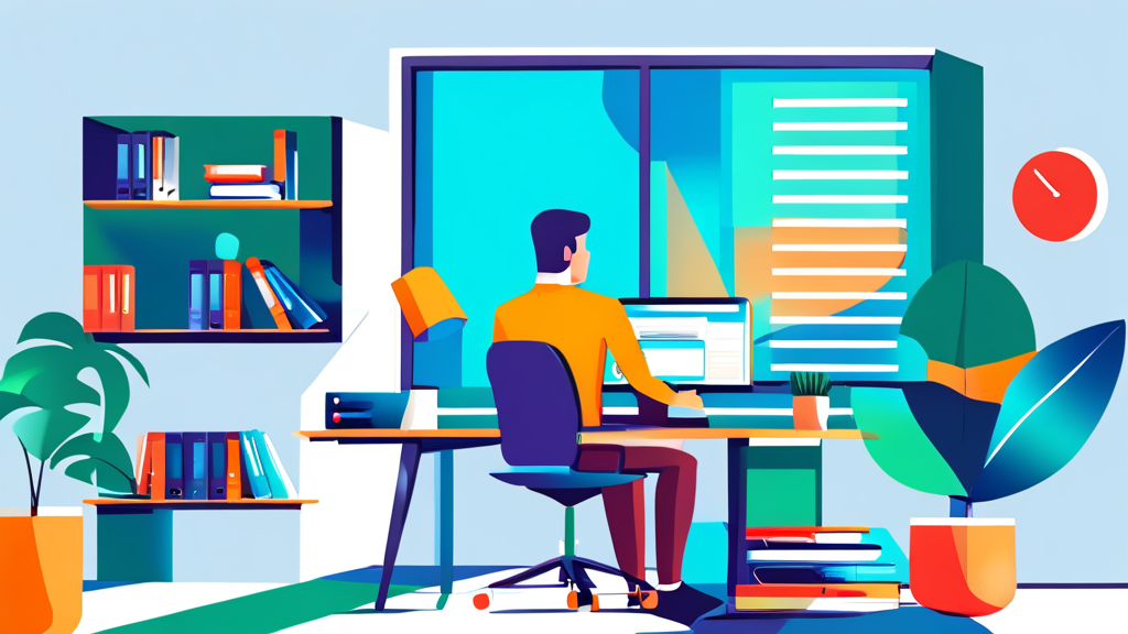 업무 효율을 높이는 Notion 활용 팁 (cartoon 스타일)