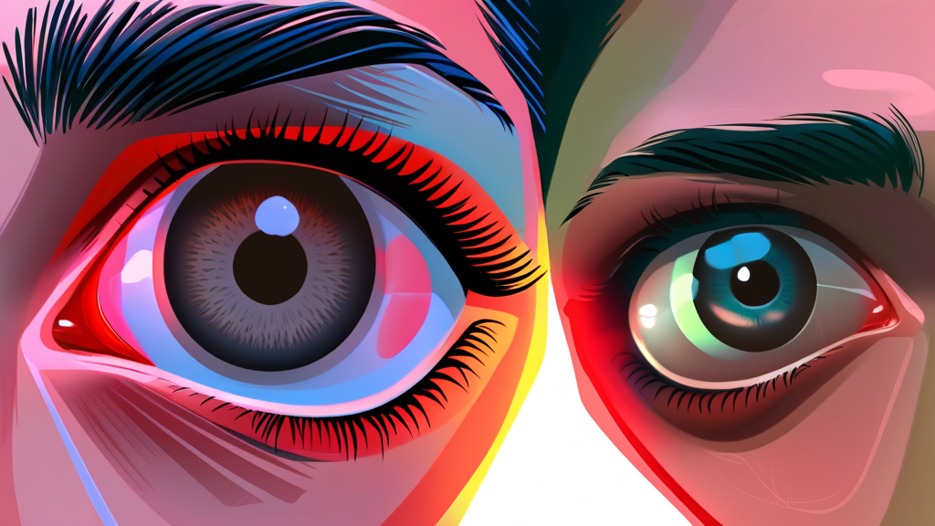 눈다래끼, 어떤 증상이 나타날까요? (illustration 스타일)