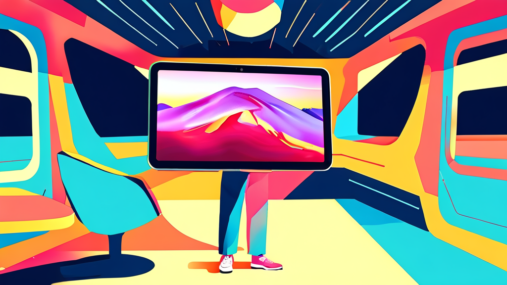 갤럭시 탭 S 시리즈: 압도적인 성능의 플래그십 태블릿 (cartoon 스타일)