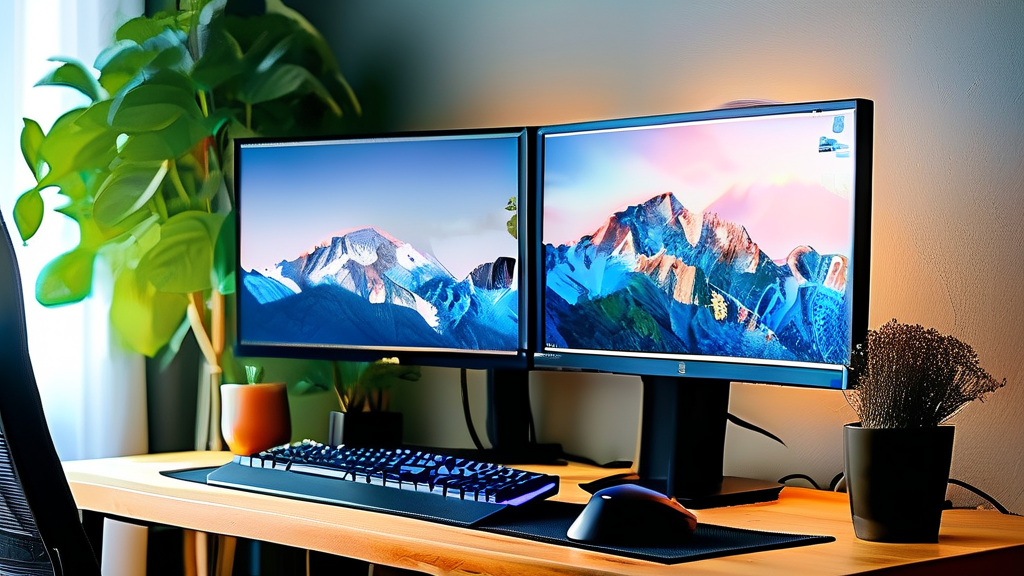 다양한 해상도와 주사율, 듀얼 모니터 최적화 가이드 (watercolor 스타일)