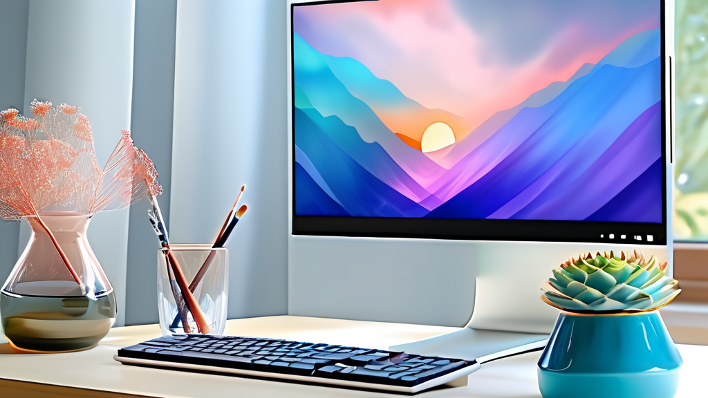 윈도우 및 그래픽 카드 설정: 듀얼 모니터 버벅임 해결법 (watercolor 스타일)