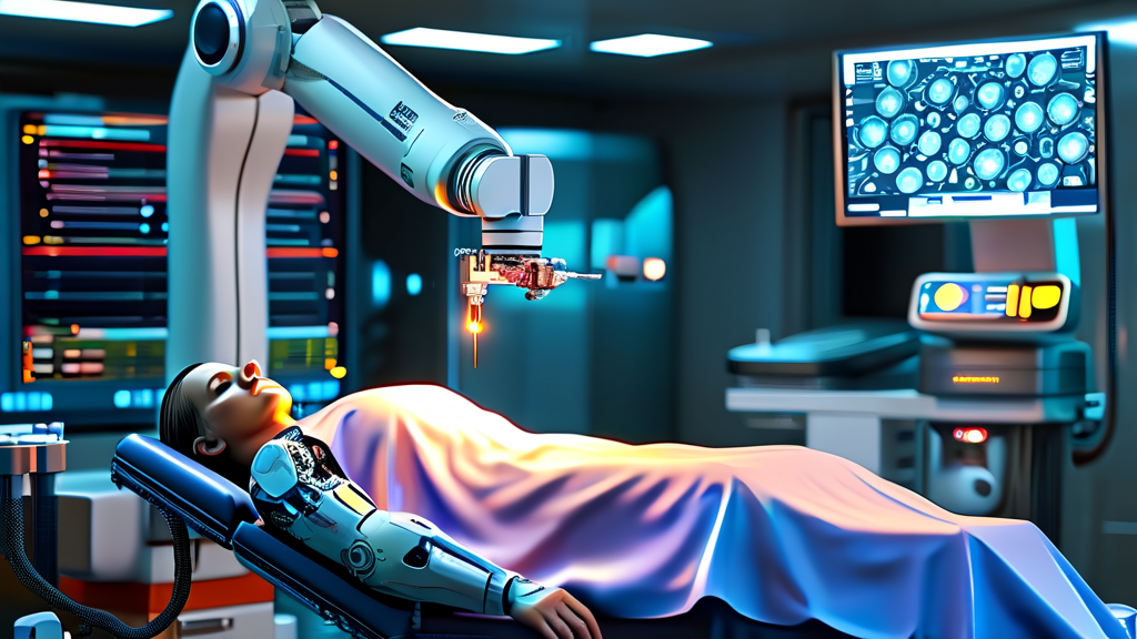 로봇수술의 최신 기술 동향 (realistic 스타일)