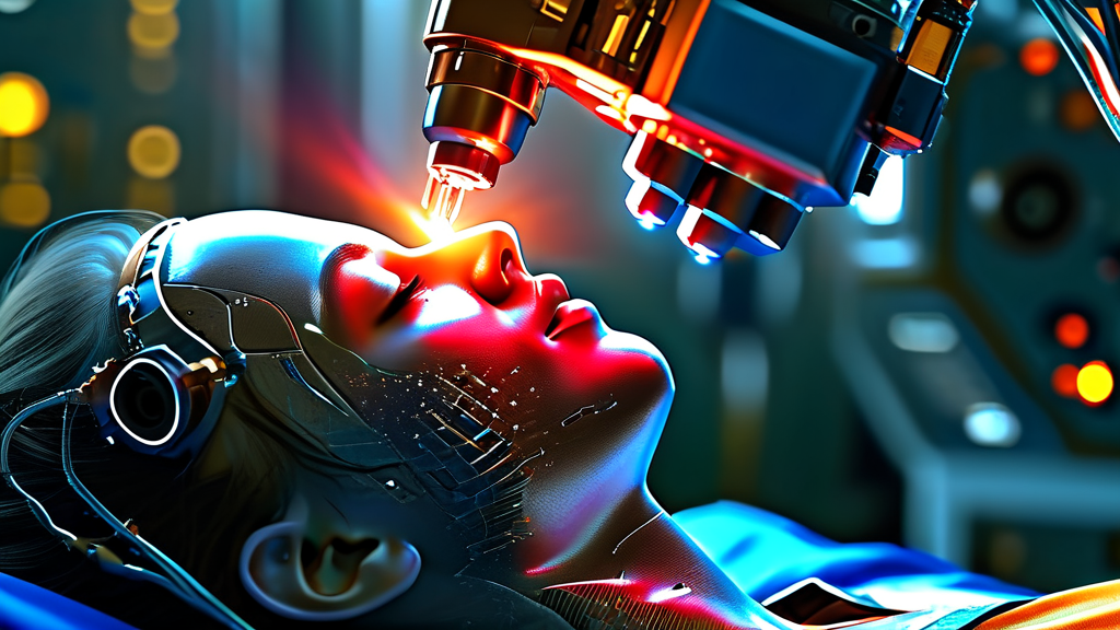 로봇수술, 미래 의료의 가능성을 열다 (realistic 스타일)