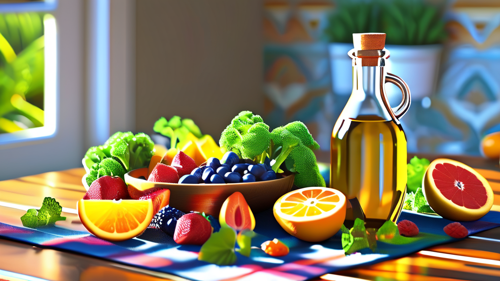 항산화 식품 섭취, 더 건강하게 즐기는 방법 (realistic 스타일)