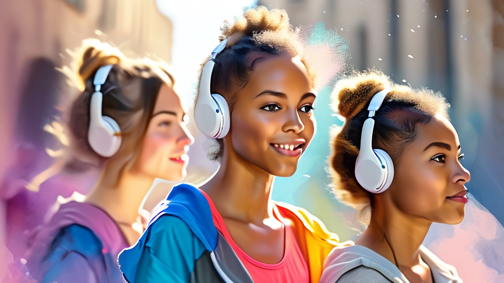 골전도 이어폰, 왜 QCY인가? (watercolor 스타일)