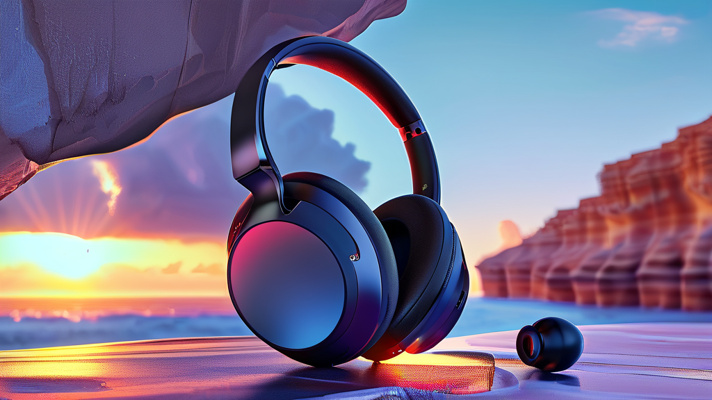 QCY 골전도 이어폰의 혁신적인 사운드와 착용감 (realistic 스타일)