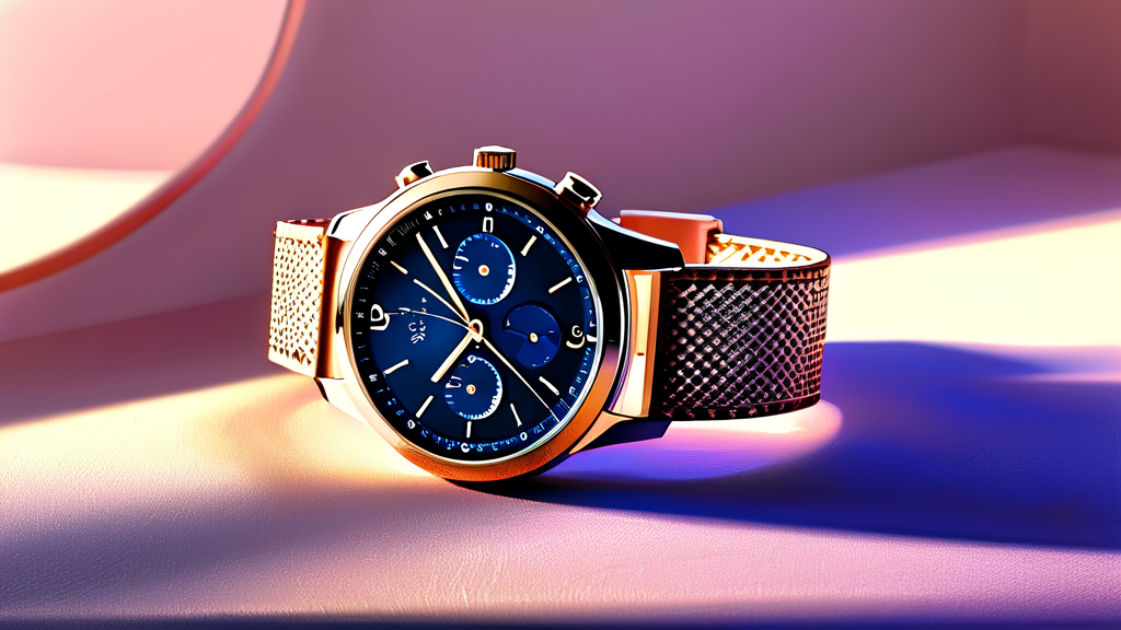 특별한 날을 위한 선택: 고급스러운 메탈 & 가죽 스트랩 (realistic 스타일)