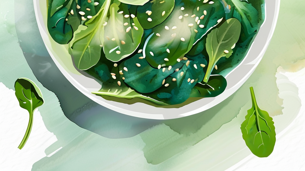 시금치 섭취 시 주의사항과 최적의 조리법 (watercolor 스타일)